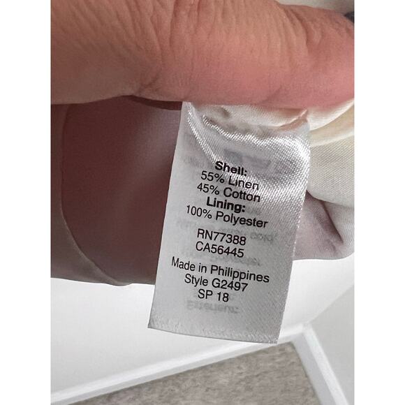 J. Crew Linen Blend Single Breasted Schoolboy Blazer Heathered Red Womens 14 NWT - Picture 7 of 8